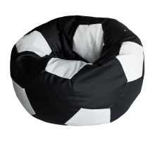 Кресло Мяч Черно-Белый ЭкоКожа (Классический)