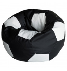 Кресло Мяч Черно-Белый ЭкоКожа (Классический)