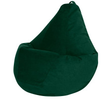 Кресло Мешок Груша Зеленый Велюр (L, Классический)