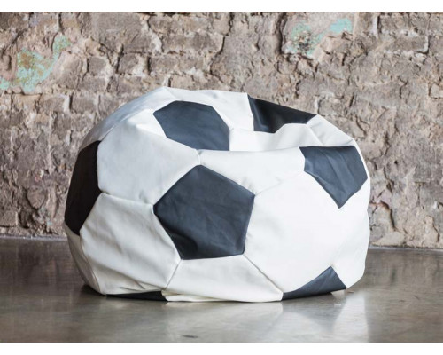 Кресло Мяч Бело-Черный ЭкоКожа (Классический)
